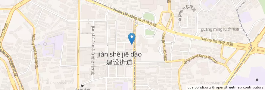 Mapa de ubicacion de 谢煮笼恩 en China, Guangdong, 广州市, 越秀区, 华乐街道.