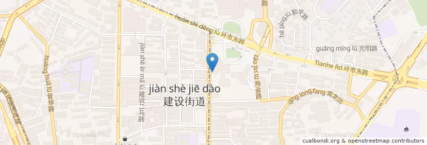 Mapa de ubicacion de 中国银行 en چین, گوانگ‌دونگ, 广州市, 越秀区, 华乐街道.