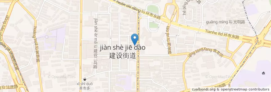 Mapa de ubicacion de Pizza Hut en Chine, Guangdong, Canton, 越秀区, 华乐街道.