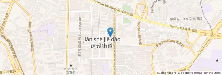 Mapa de ubicacion de McDonald's en 중국, 광둥성, 광저우시, 越秀区, 华乐街道.