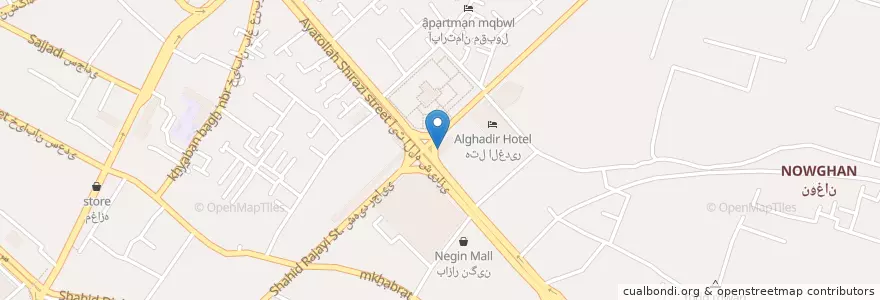 Mapa de ubicacion de بانک صادرات en イラン, ラザヴィー・ホラーサーン, شهرستان مشهد, مشهد, بخش مرکزی شهرستان مشهد.