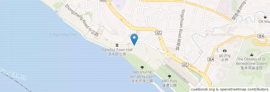 Mapa de ubicacion de 日船章魚燒 en 台湾, 新北市, 淡水区.