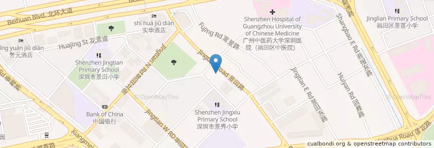 Mapa de ubicacion de 四川豆花 en 中国, 广东省, 深圳市, 福田区.