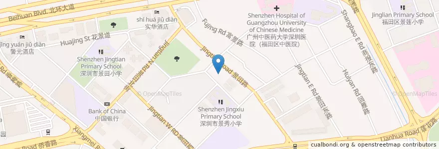 Mapa de ubicacion de 金泰街市 en China, Provincia De Cantón, Shenzhen, 福田区.