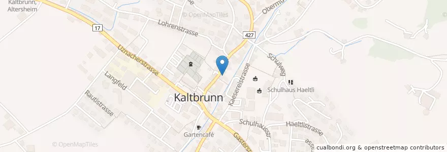 Mapa de ubicacion de Restaurant Frohsinn en 瑞士, Sankt Gallen, Wahlkreis See-Gaster, Kaltbrunn.