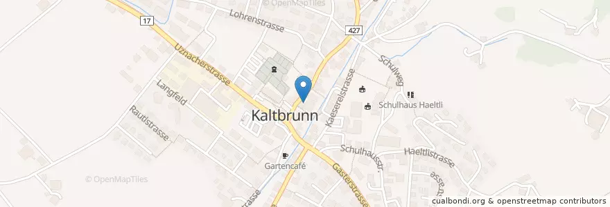 Mapa de ubicacion de Restaurant Hotel Hirschen en Switzerland, Sankt Gallen, Wahlkreis See-Gaster, Kaltbrunn.