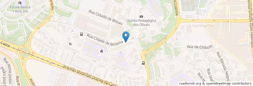 Mapa de ubicacion de Clínica Médica de São João en 포르투갈, Área Metropolitana De Lisboa, Lisboa, Grande Lisboa, 리스본, Santa Maria De Olivais.