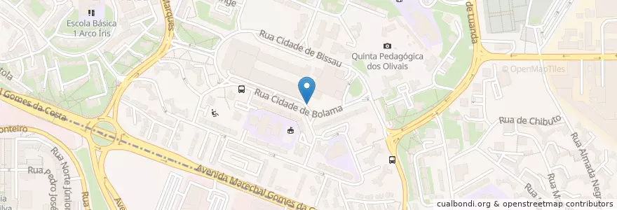 Mapa de ubicacion de Ecoilha Subterrânea en 葡萄牙, Área Metropolitana De Lisboa, Lisboa, Grande Lisboa, 里斯本, Santa Maria De Olivais.