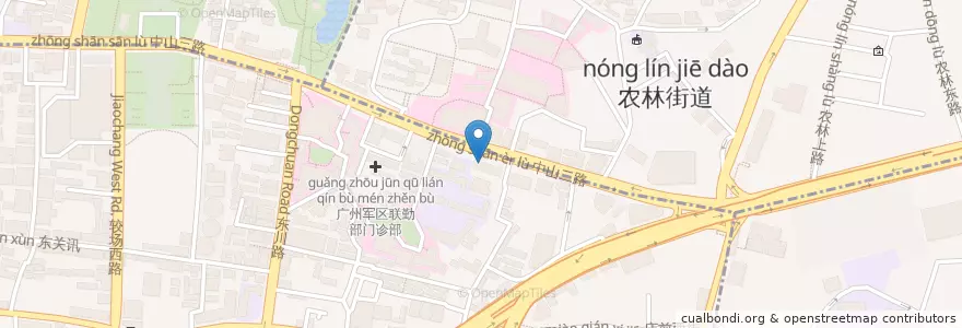Mapa de ubicacion de China Construction Bank en China, Guangdong, Guangzhou City, Yuexiu District, 大东街道.