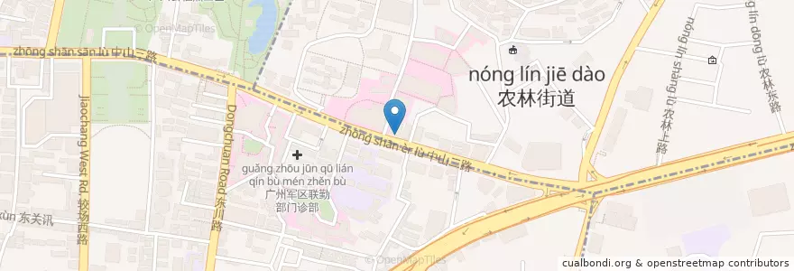 Mapa de ubicacion de 中国农业银行 en Chine, Guangdong, Canton, 越秀区.