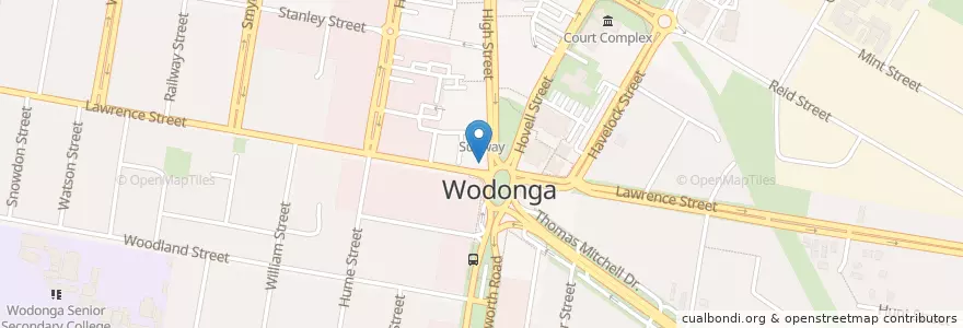 Mapa de ubicacion de Lee Corner Chinese en Australien, Victoria, City Of Wodonga.