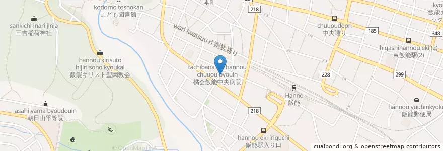 Mapa de ubicacion de いなり薬局 en Japon, Préfecture De Saitama, 飯能市.