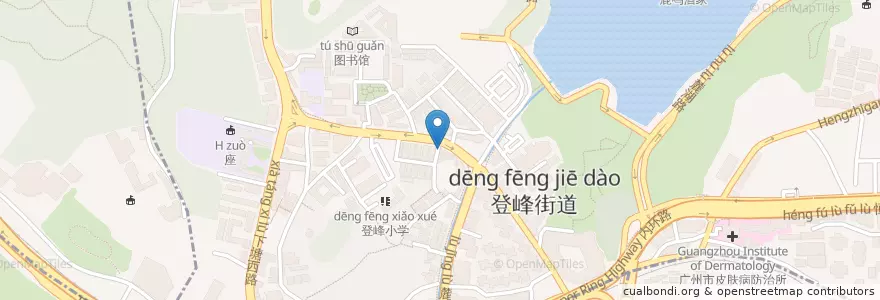 Mapa de ubicacion de 禄景记 en Chine, Guangdong, Canton, 越秀区, 登峰街道.