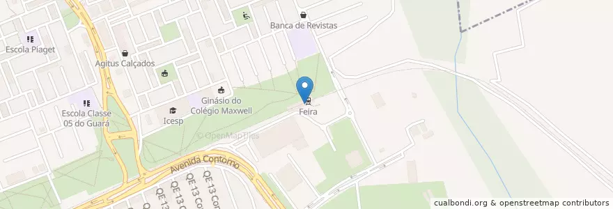 Mapa de ubicacion de Banco24Horas en 브라질, Região Integrada De Desenvolvimento Do Distrito Federal E Entorno, 중서지방, 연방구, Região Geográfica Intermediária Do Distrito Federal, Região Geográfica Imediata Do Distrito Federal, Guará.