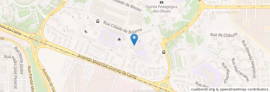 Mapa de ubicacion de Olivais Fisioterapia en Portugal, Área Metropolitana De Lisboa, Lisbon, Grande Lisboa, Lisbon, Santa Maria De Olivais.