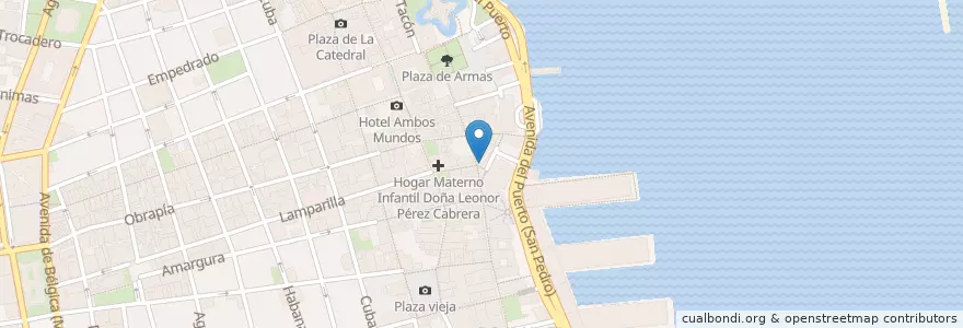 Mapa de ubicacion de CADECA en 古巴, La Habana, La Habana Vieja.