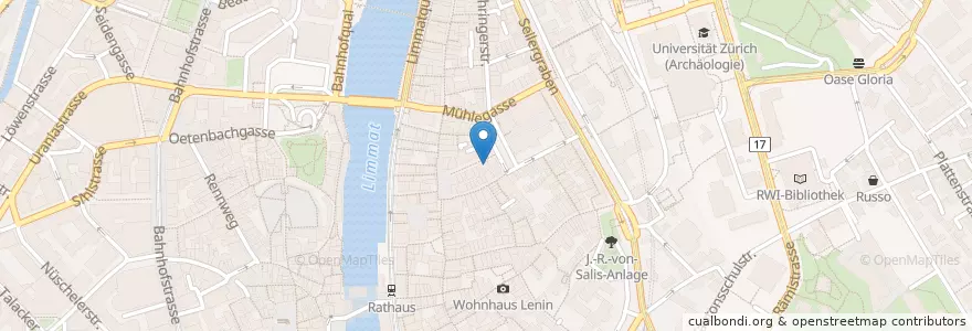 Mapa de ubicacion de Barfüsser en Switzerland, Zurich, District Zurich, Zurich.