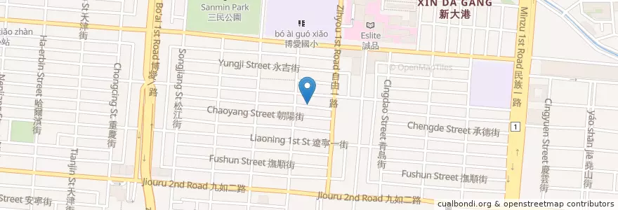 Mapa de ubicacion de 上海生煎湯包 en Taiwan, Kaohsiung, Sanmin.