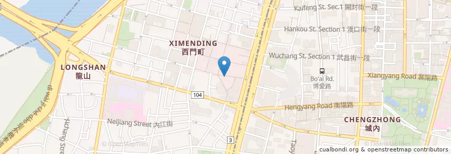 Mapa de ubicacion de 洪師父牛肉麵 en Taiwan, 新北市, Taipei, 萬華區.