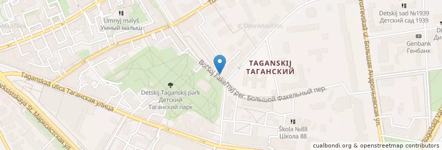 Mapa de ubicacion de Риальто en روسيا, Центральный Федеральный Округ, Москва, Центральный Административный Округ, Таганский Район.