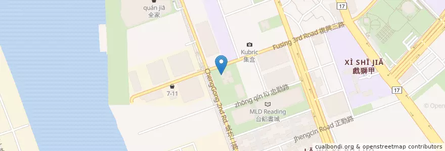 Mapa de ubicacion de 美國在臺協會高雄分處 en Taiwán, Kaohsiung, 前鎮區.