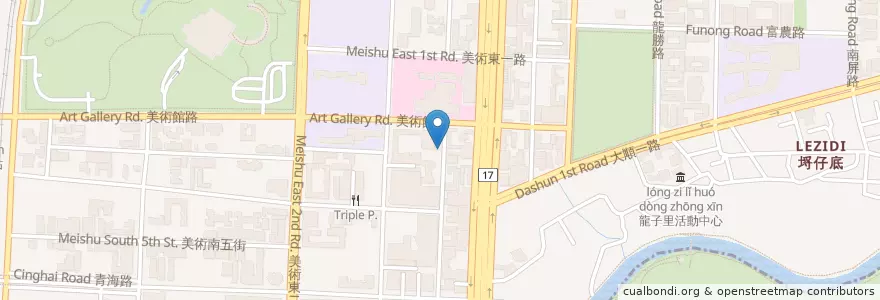 Mapa de ubicacion de 麥面創意小吃料理 en تایوان, کائوهسیونگ, 鼓山區.