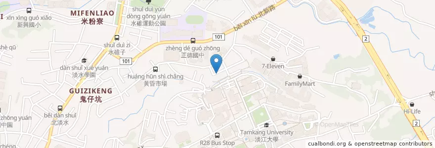 Mapa de ubicacion de 佳園港式燒臘 en 타이완, 신베이 시, 단수이 구.