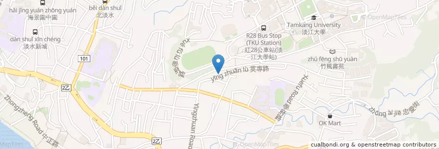 Mapa de ubicacion de 成都川菜小館 en Taïwan, Nouveau Taipei, Tamsui.
