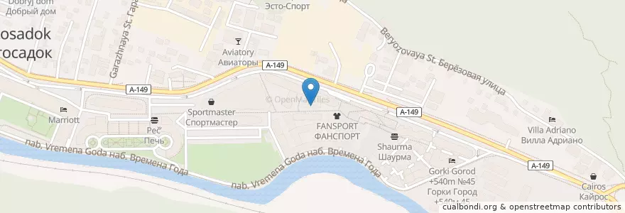 Mapa de ubicacion de The Bazar en 俄罗斯/俄羅斯, 南部联邦管区, 克拉斯诺达尔边疆区, Городской Округ Сочи.