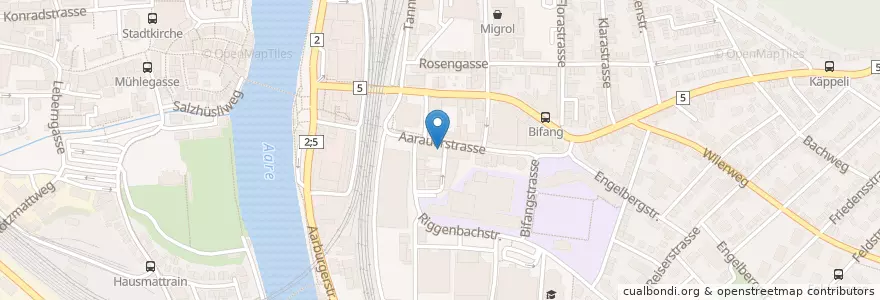 Mapa de ubicacion de Tiffany1 en Suiza, Soleura, Amtei Olten-Gösgen, Bezirk Olten, Olten.