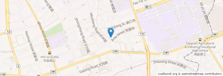 Mapa de ubicacion de 東昇福德祠 en 타이완, 타오위안 시, 타오위안 구.