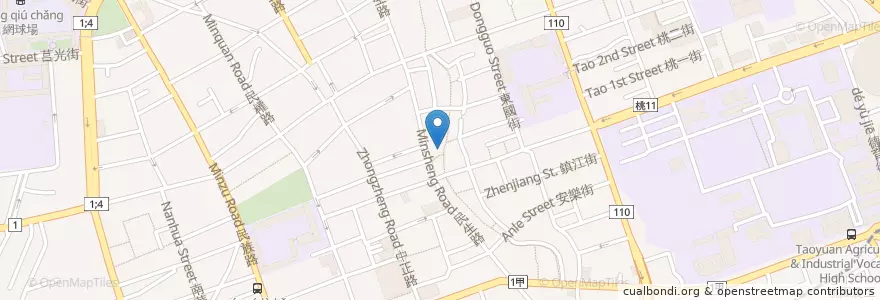 Mapa de ubicacion de 厚德福德宮 en 타이완, 타오위안 시, 타오위안 구.