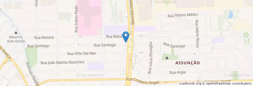 Mapa de ubicacion de Restaurante e Lanchonete do Kafú en Brazil, Jihovýchodní Region, São Paulo, Região Geográfica Intermediária De São Paulo, Região Metropolitana De São Paulo, Região Imediata De São Paulo, São Bernardo Do Campo.