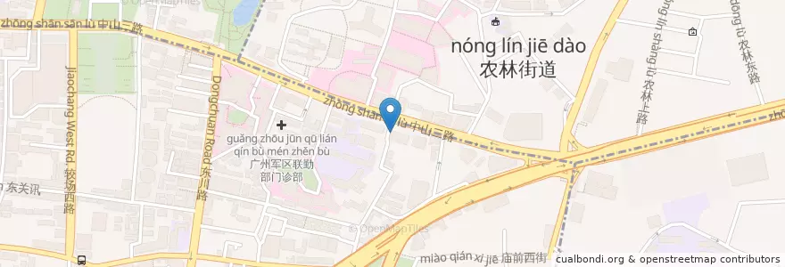 Mapa de ubicacion de 鸿富华酒家 en China, Cantão, Cantão, 越秀区, 大东街道.