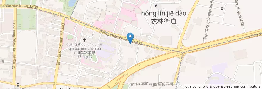 Mapa de ubicacion de 中国银行 en چین, گوانگ‌دونگ, 广州市, 越秀区, 大东街道.