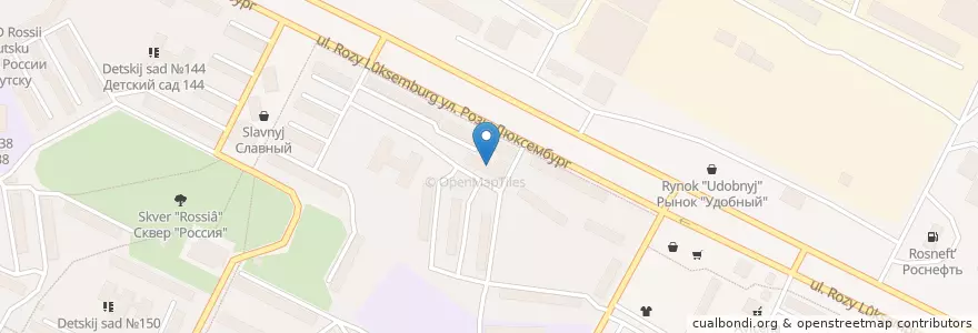 Mapa de ubicacion de УРАГШАА этноклуб-ресторан en Rusia, Сибирский Федеральный Округ, Иркутская Область, Городской Округ Иркутск.