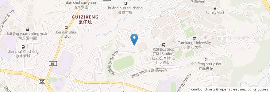 Mapa de ubicacion de 黃師傅餐坊 en Taiwan, 新北市, 淡水區.