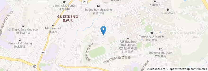 Mapa de ubicacion de 池王冠 en تایوان, 新北市, 淡水區.