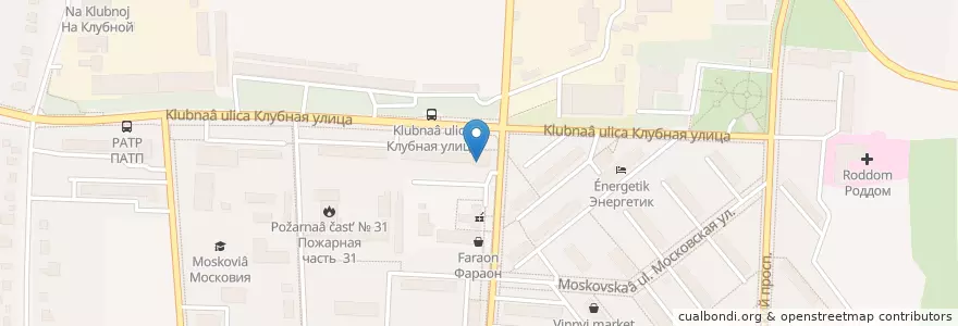 Mapa de ubicacion de Южная ночь en روسيا, Центральный Федеральный Округ, محافظة موسكو, Городской Округ Кашира.