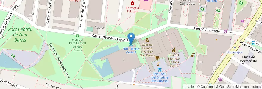 Mapa de ubicacion de 301 - Marie Curie 8 en Espagne, Catalogne, Barcelone, Barcelonais, Barcelone.