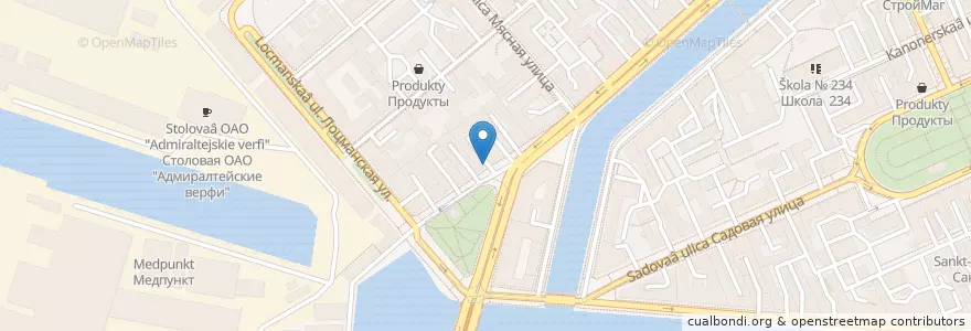 Mapa de ubicacion de Чито Гврито en Russia, Northwestern Federal District, Leningrad Oblast, Saint Petersburg, Адмиралтейский Район, Округ Коломна.