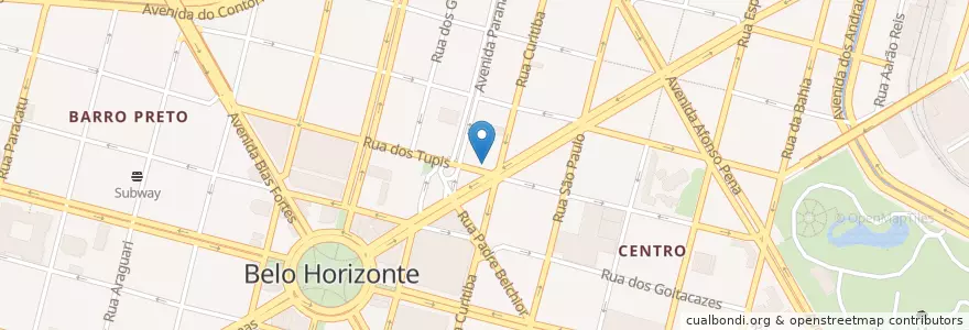 Mapa de ubicacion de Mickey Caldo de Mocotó en ブラジル, 南東部地域, ミナス ジェライス, Região Geográfica Intermediária De Belo Horizonte, Região Metropolitana De Belo Horizonte, Microrregião Belo Horizonte, ベロオリゾンテ.