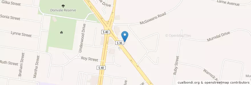 Mapa de ubicacion de Commonwealth Bank ATM en Australie, Victoria, City Of Manningham.