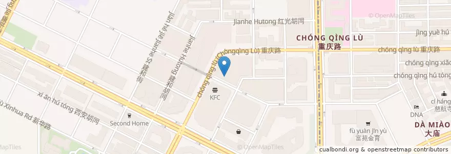 Mapa de ubicacion de 真功夫 en Çin, Jilin, 长春市, 朝阳区, 重庆街道.