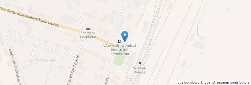 Mapa de ubicacion de Минутка en Russie, District Fédéral Central, Oblast De Smolensk, Вяземский Район, Вяземское Городское Поселение.