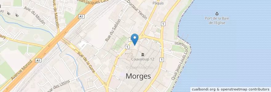Mapa de ubicacion de Ecole des charpentiers en سويسرا, فود, District De Morges, Morges.