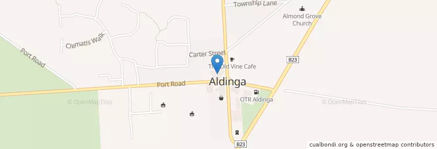 Mapa de ubicacion de Aldinga Hotel en أستراليا, جنوب أستراليا, Adelaide, City Of Onkaparinga.