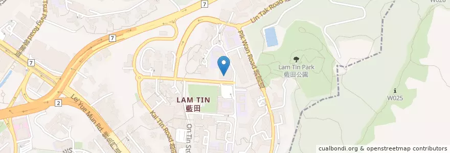 Mapa de ubicacion de 藍田公共圖書館 Lam Tin Public Library en China, Cantão, Hong Kong, Novos Territórios, 觀塘區 Kwun Tong District.