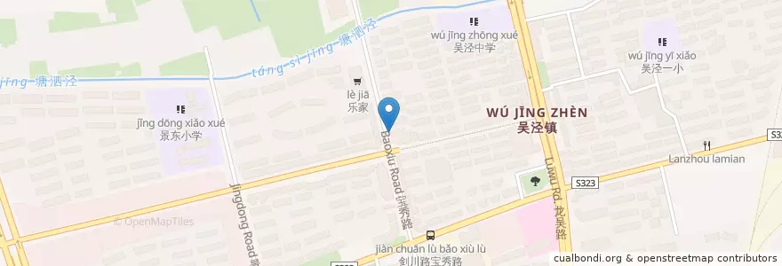 Mapa de ubicacion de 吴泾副食品市场 en الصين, شانغهاي, 闵行区.