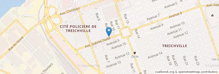 Mapa de ubicacion de Bureau de change en Côte D’Ivoire, Abidjan, Treichville.